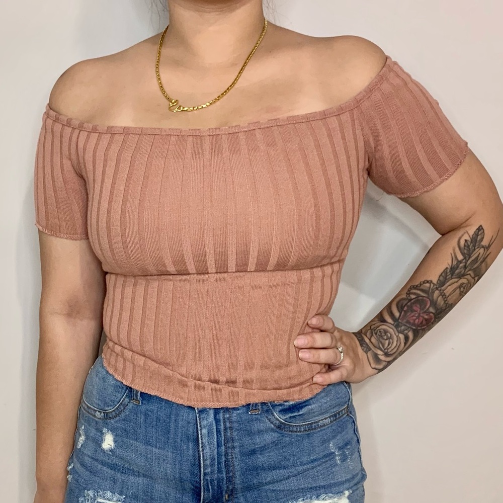 Off the shoulder crop top